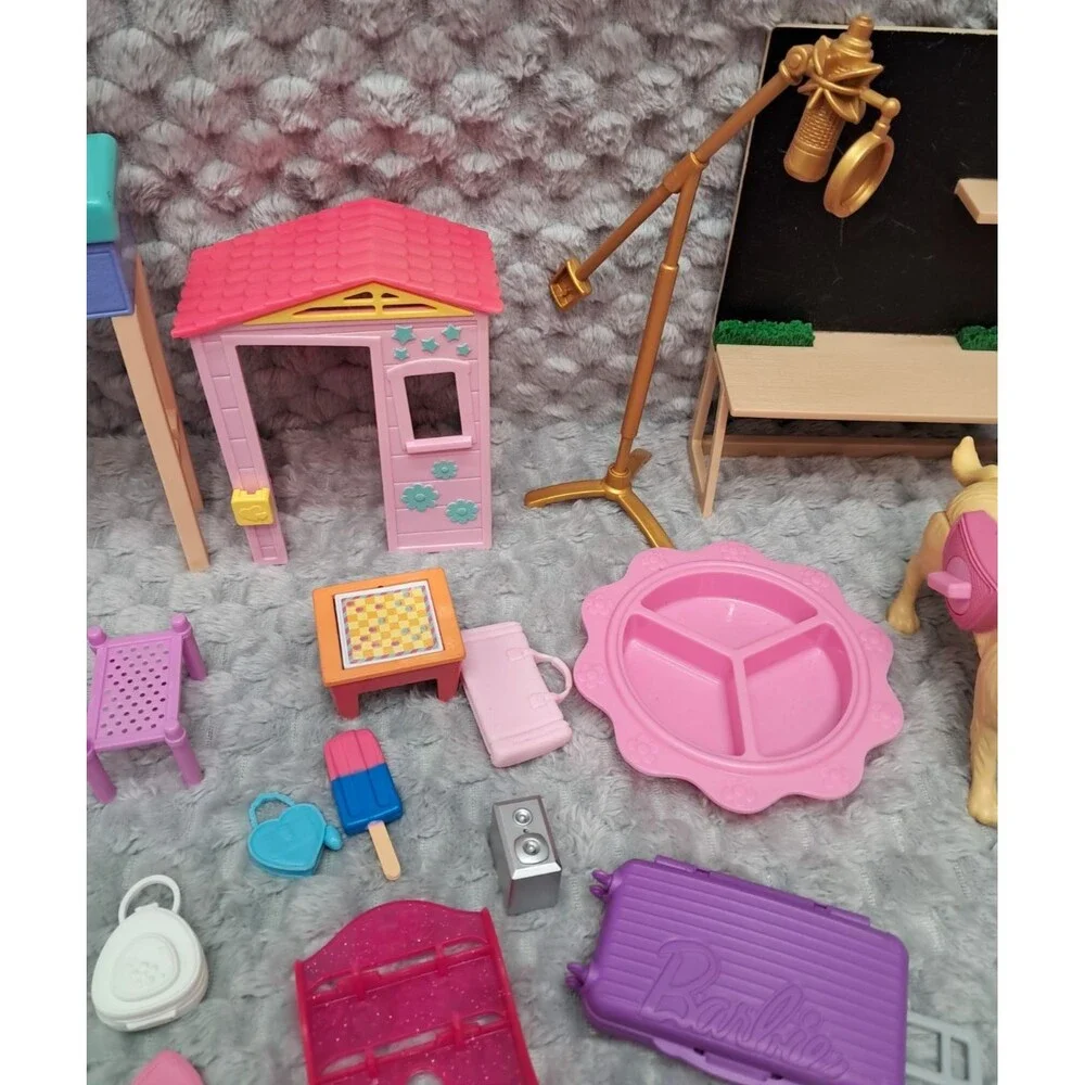 Barbie Doll Replacement Furniture Chairs Dog Cart Bags Brush Purse Kitchen Sink